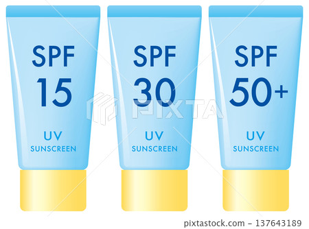 Sunscreen set (SPF 15, 30, 50) 137643189
