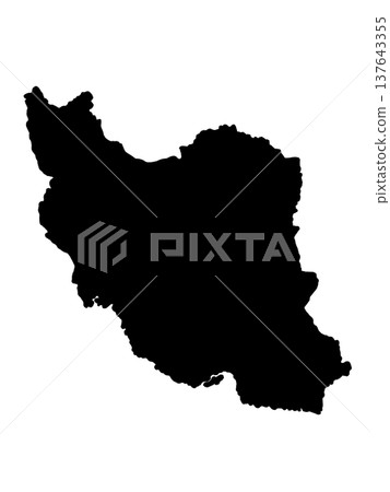 Map of Iran (silhouette) Map of Iran (silhouette) 137643355