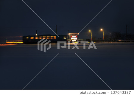 Local train at night 137643387