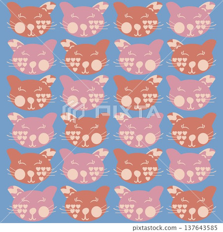 Cats vector seamless pattern. vector Cats vector seamless pattern. vector 137643585