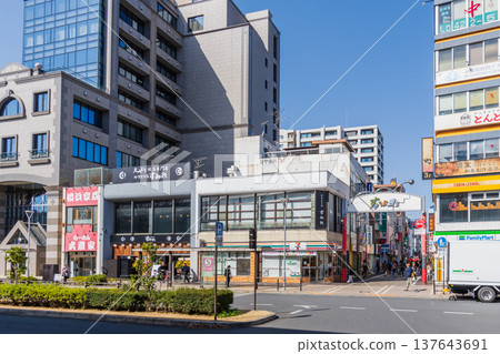 Tokyo cityscape: Musashi-Sakai Station north exit Tokyo cityscape: Musashi-Sakai Station north exit 137643691