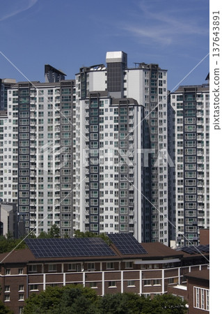 It's a forest of apartments in the city center. It's a forest of apartments in the city center. 137643891