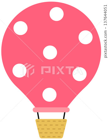 Colorful Polka Dot Hot Air Balloon for Summer Travel Adventure and Sky Journey Vacation 137644051