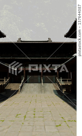 Chinese Old Building, A stunning 3D rendered illustration of a traditional Chinese old building, capturing rich cultural heritage and architectural beauty, perfect for cultural documentary. Chinese Old Building, A stunning 3D rendered illustration of a traditional Chinese old building, capturing rich cultural heritage and architectural beauty, perfect for cultural documentary. 137644087