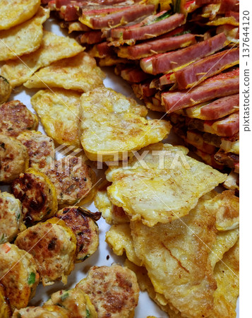 Korean food modeum jeon, Assorted Pancakes . Korea Traditional Festival foods. Korean food modeum jeon, Assorted Pancakes . Korea Traditional Festival foods. 137644120