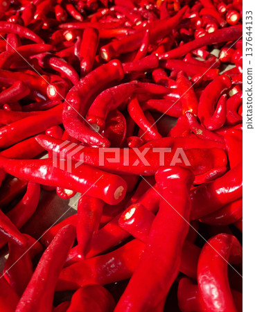 close up Red chili pepper. 137644133