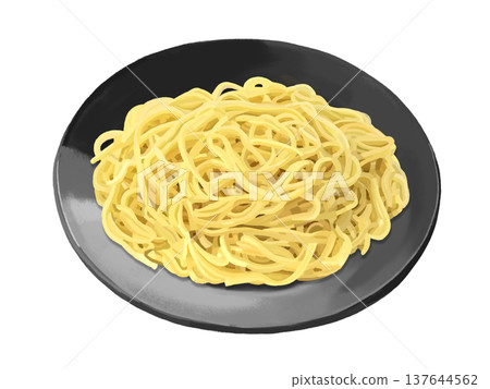 Chinese noodles (black plate) 137644562
