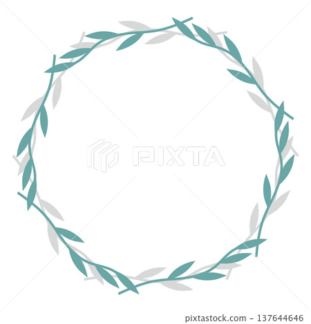 Leaf circular wreath Leaf circular wreath 137644646