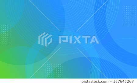 Geometric gradient backdrop with concentric circles and dot textures representing technology connectivity and modern design aesthetic 137645267