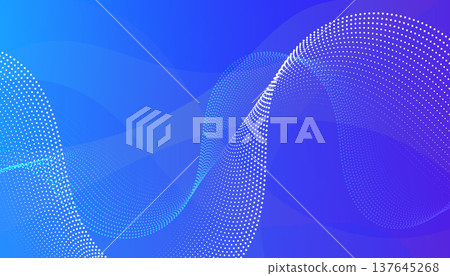 Dynamic motion and digital technology concept for corporate presentation banners and web landing pages with professional flowing curves and network connection feel 137645268