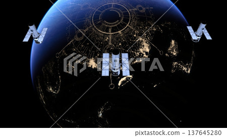 Satellite and Earth 137645280