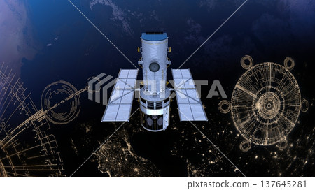 Satellite and Earth Satellite and Earth 137645281