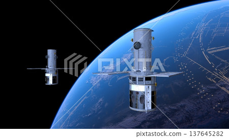 Satellite and Earth 137645282