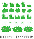 Simple grass illustration set 137645416