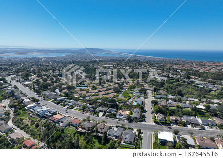 Aerial view of La Jolla Hills, San Diego, California, USA Aerial view of La Jolla Hills, San Diego, California, USA 137645516