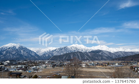 Snow-capped Northern Alps: Mountain Ranges and Ridges 137645760