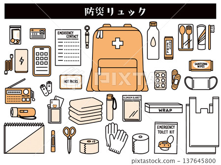Disaster preparedness backpack + 137645800