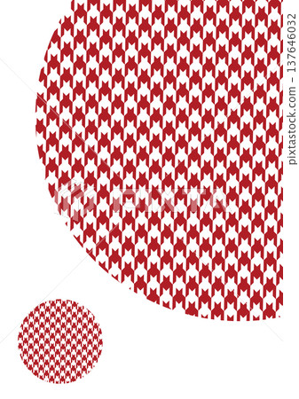 A circular graphic with a red and white houndstooth pattern, suitable for New Year's or Japanese-style designs. A modern Japanese background with a houndstooth pattern. A circular graphic with a red and white houndstooth pattern, suitable for New Year's or Japanese-style designs. A modern Japanese background with a houndstooth pattern. 137646032