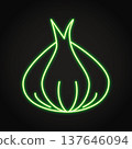 Garlic neon icon 137646094