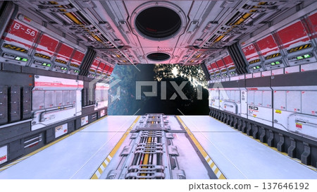 Scenery inside the spacecraft 137646192