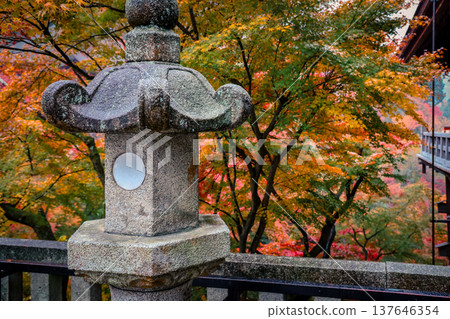 Nov 25 2025 Stone Lantern at Kiyomizu dera Temple in Kyoto 137646354
