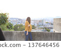 A woman looking at the view 137646456