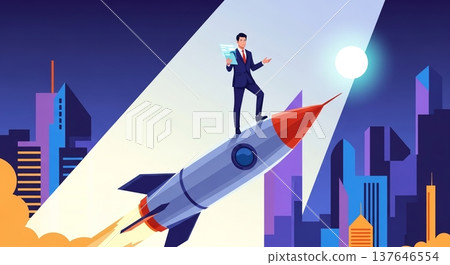 Business Rocket! A Leap Towards Success 137646554