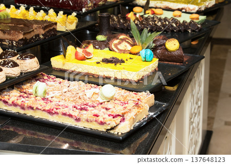 tray of assorted food for salad buffet tray of assorted food for salad buffet 137648123