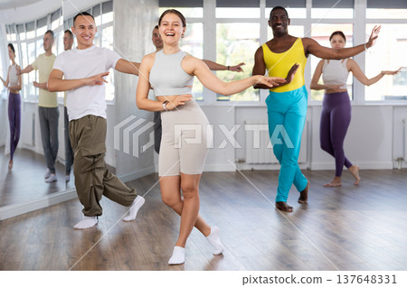 Group of people dancing jazz funk 137648331
