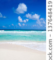 Sea beach. Tropical sea under the blue sky. 137648419