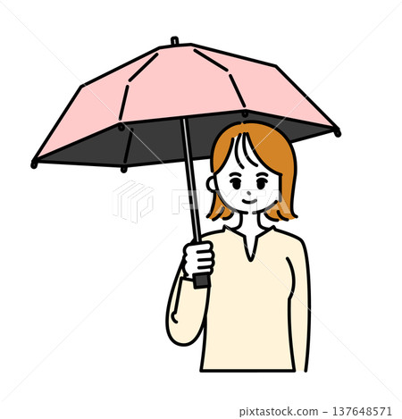打著陽傘的女人 137648571
