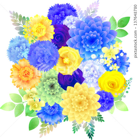 花束 - 藍色和黃色 花束 - 藍色和黃色 137648780