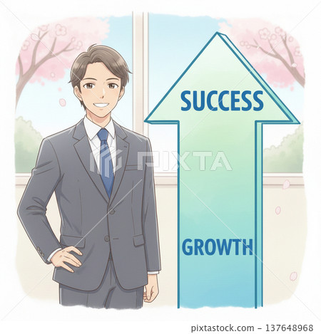 在公司取得成功的男性 在公司取得成功的男性 137648968