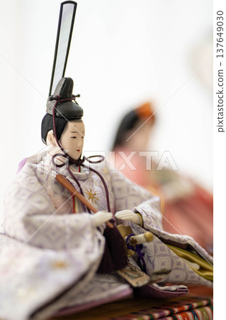 Hina dolls (male and female dolls) / Hina Matsuri, a traditional Japanese event. 137649030