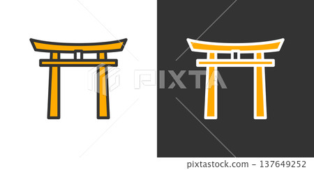 日本牌坊圖標 日本牌坊圖標 137649252