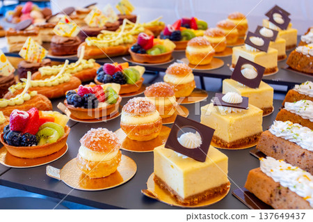 Cake cruise ship buffet desserts Cake cruise ship buffet desserts 137649437