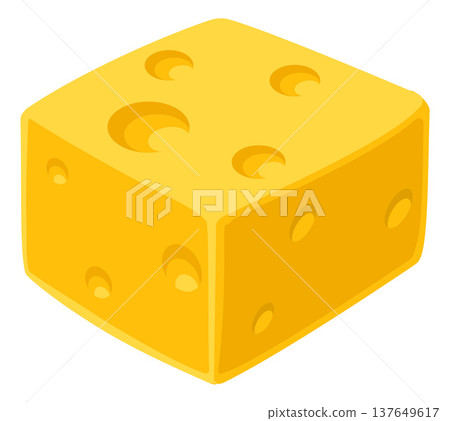 Cheese Cube Yellow Dairy Food Illustration Cheese Cube Yellow Dairy Food Illustration 137649617