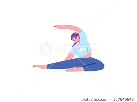 婦女舒展的例證 婦女舒展的例證 137649648