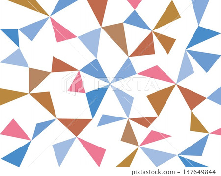 Geometric pattern, triangle, white background, brown, blue Geometric pattern, triangle, white background, brown, blue 137649844
