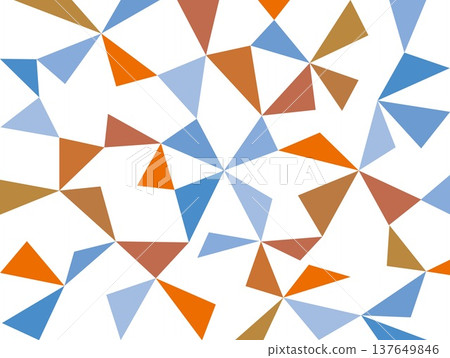 Geometric pattern, triangle, white background, brown, blue Geometric pattern, triangle, white background, brown, blue 137649846