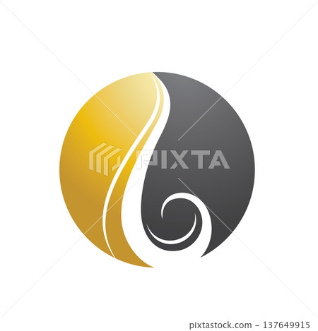 Fashionable Hair Wave Brand Logo 137649915