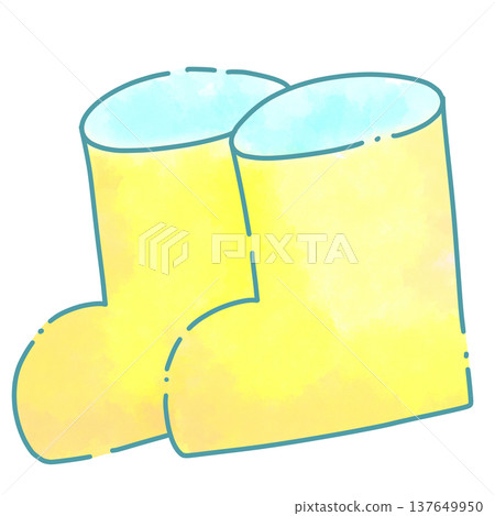 Illustration of yellow boots Illustration of yellow boots 137649950