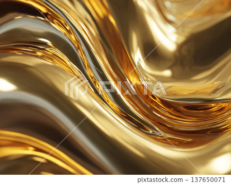 金屬液體金背景 - AI影像 137650071