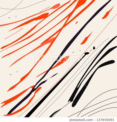 Abstract Splatter Paint Strokes on Cream Background Abstract Splatter Paint Strokes on Cream Background 137650091