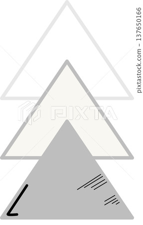 illustration Three Layered Triangles Graphic gray illustration Three Layered Triangles Graphic gray 137650166