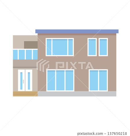 Illustration of a detached house 137650218