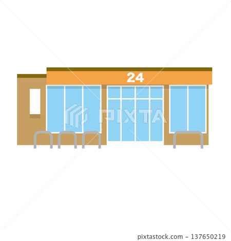Convenience store building illustration 137650219