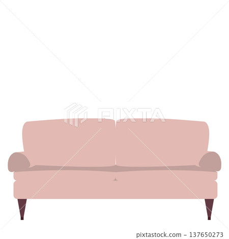 復古粉紅沙發 137650273