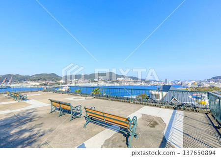 View from Glover Garden in early spring, Nagasaki City, Nagasaki Prefecture 137650894