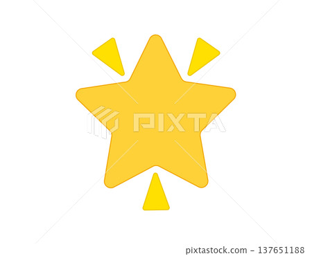 Bright yellow star flat icon with radiating triangles, symbolizing achievement and excellence Bright yellow star flat icon with radiating triangles, symbolizing achievement and excellence 137651188